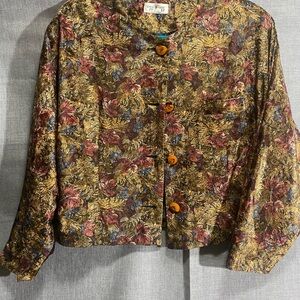 Gentil More Unique Floral Button-Up Jacket